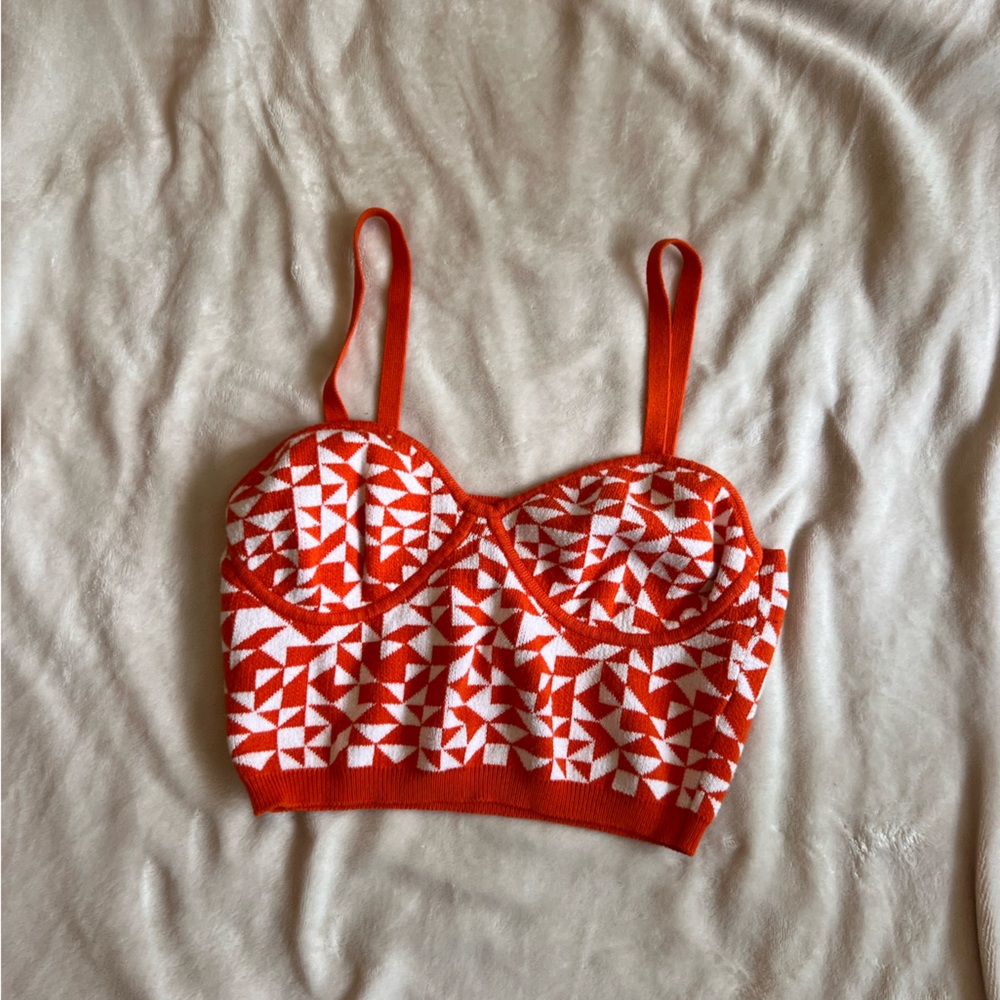 Geometric crop top
